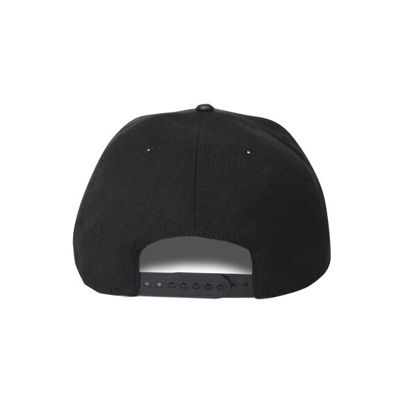 Blank Black/Gold PU Leather Vintage Authentic Unisex Custom Snapback Hat/Cap - Picture 3 of 6